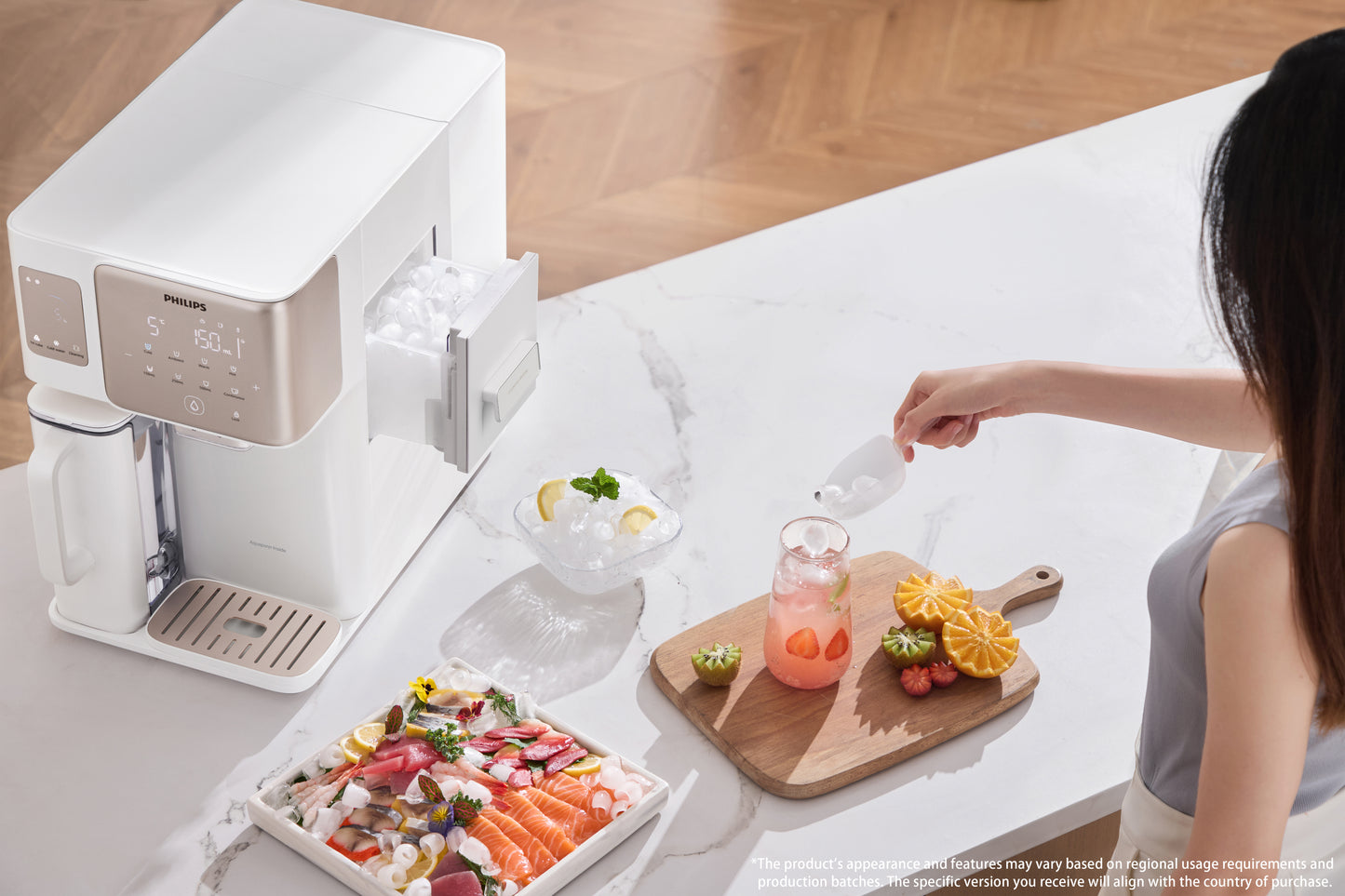 Philips Reverse Osmosis Water Purification Station. Produces purified ice cubes.