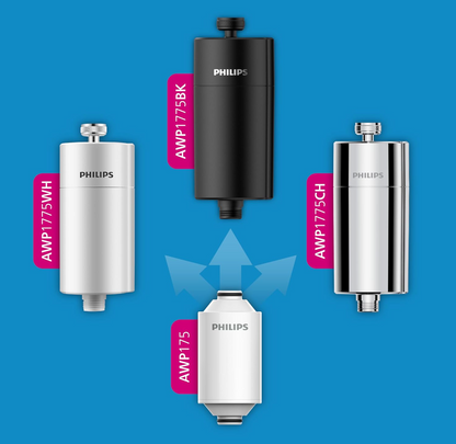 PHILIPS Water In-Line Shower Filter Black