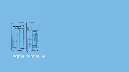 Philips Reverse Osmosis Water Purification Station. Produces purified ice cubes.